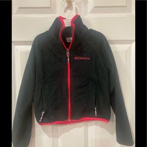 Columbia kids fleece jacket black and red size 4/5